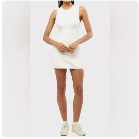 WE WORE WHAT ACTIVE DRESS WHITE IVORY TENNIS SIZE Medium Style No: WWWAB60-2 - Picture 3 of 12
